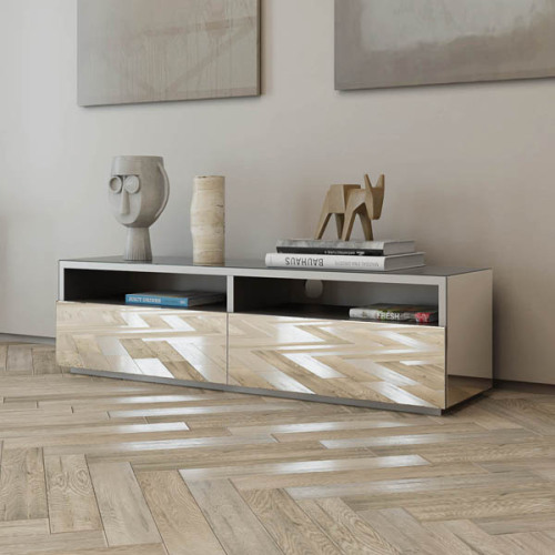 Nuovo Gass Mirror TV Cabinet