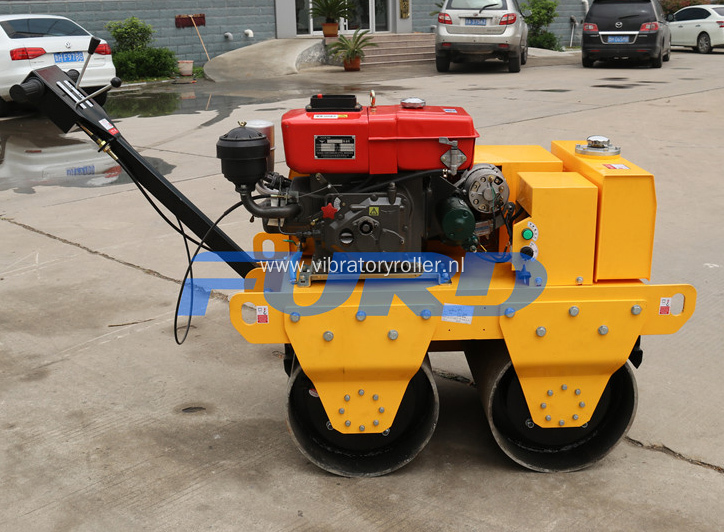 Water-cooled Diesel Double Drum Walk behind Vibratory Roller