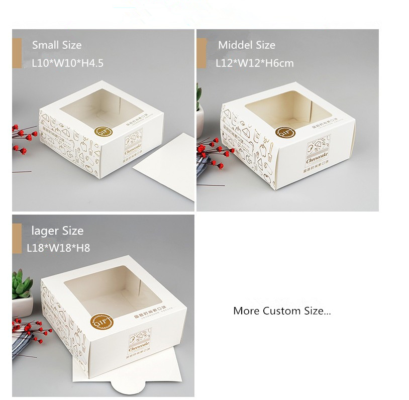Dessert-Verpackung Lebensmittelqualität Handwerk Paper Box