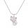 Rose Quartz Luck Fox Collier pour femmes hommes Guérisse Énergie Crystal Amulet Animal Pendant Gemstone bijoux