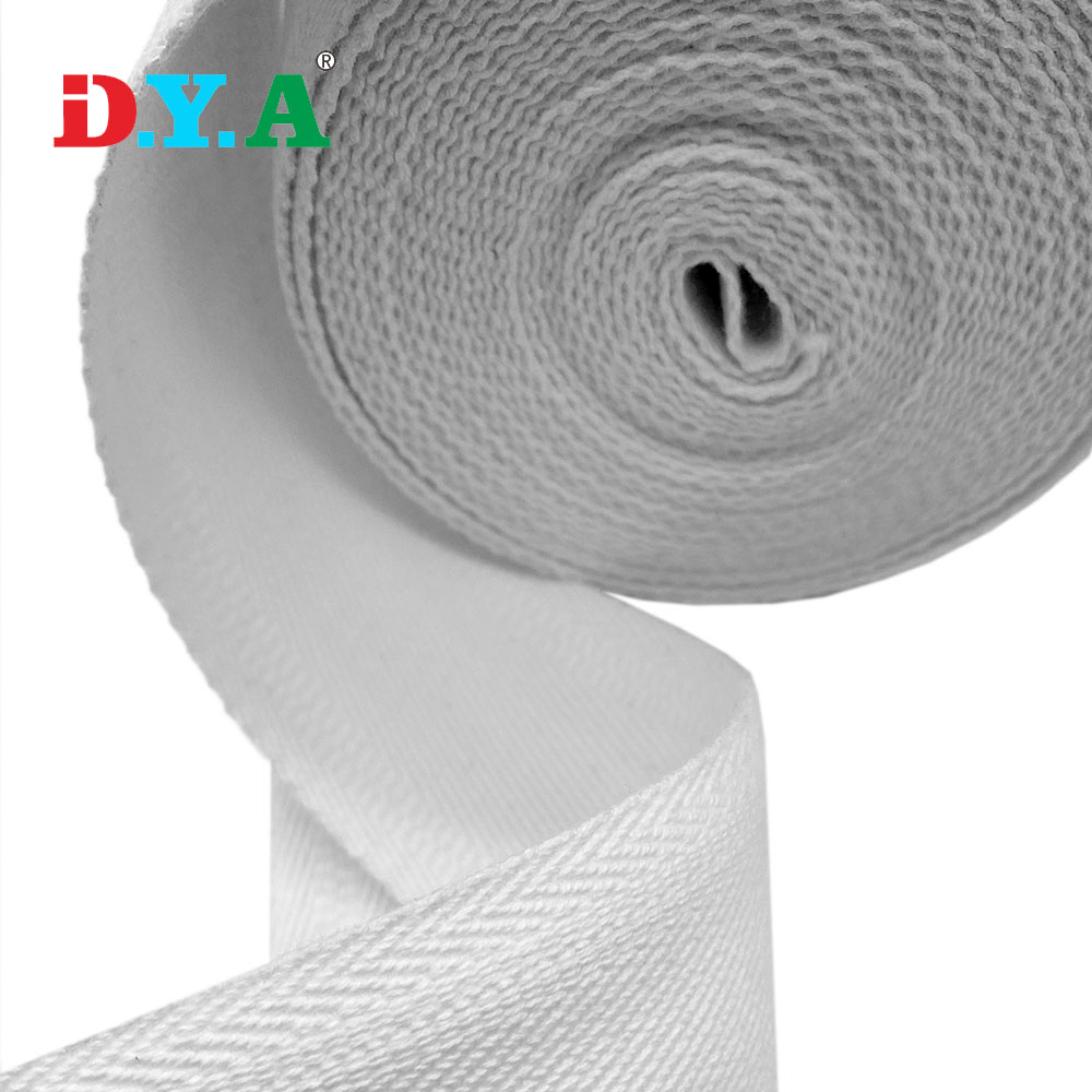 Customize eco-freindly cotton strap with thick webbing laundry bag cotton webbing