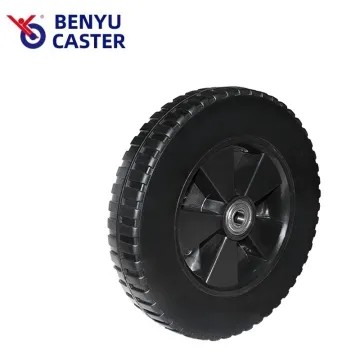 10 "Rubber Single Mower Trash Can Wheel