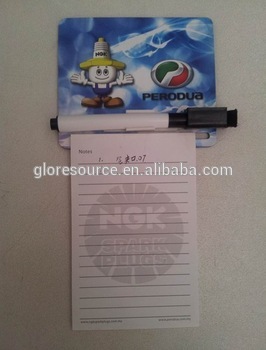 fridge magnet notepad and pen