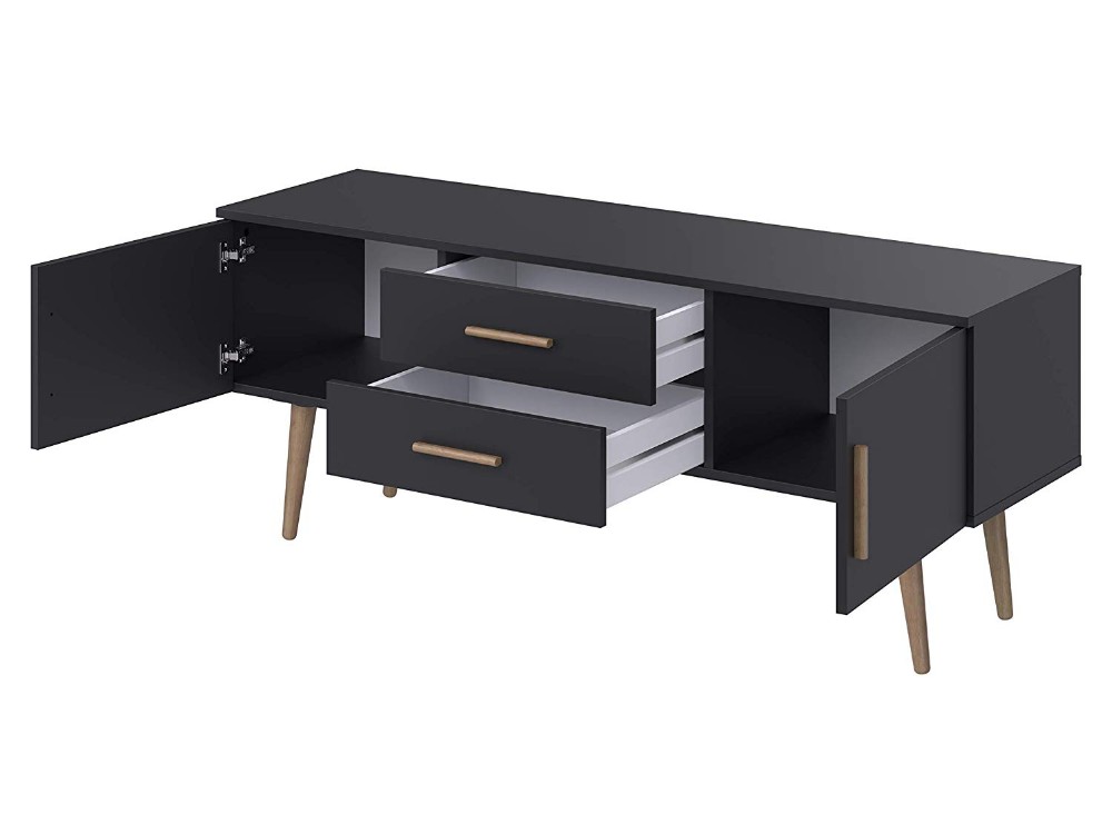 Meuble TV 2 portes et 2 tiroirs au design moderne Modern Design 2-Door 2-Drawer TV Stand TV Cabinet