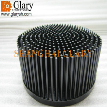 163mm 70W round pin fin led cooler cold forging aluminum 1070 heatsinks