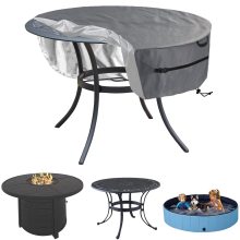 Anti-UV Waterproof Dustproof 64inch Round Dining Table Patio Cover