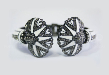 Top popularity with CZ diamond faux bijoux women bangle