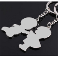 Custom Metal Cartoon Couple Lover Keyring