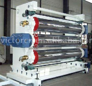 Plastic sheet 3-roller calendering unit