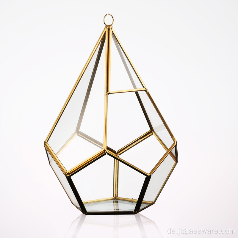 Heißes verkaufendes Diamantform-Glaspflanzen-Terrarium geometrisch