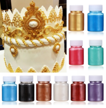 Edible Glitter Gold Powder and Multi-Color Cake Decorating Supplies
