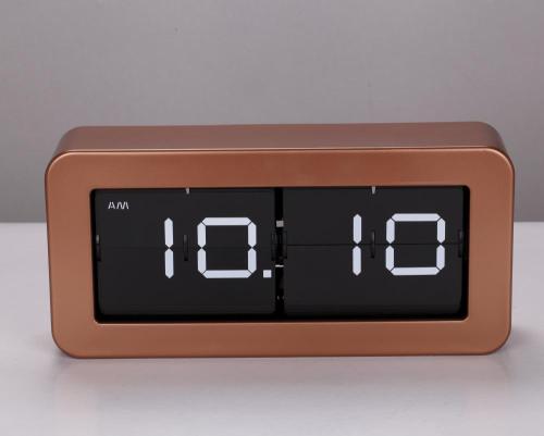 Metal Box Flip Table Clock