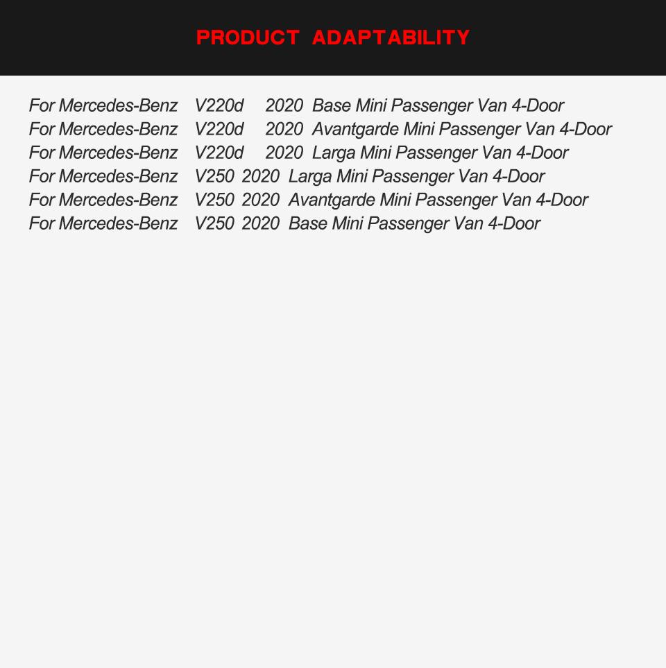 2PCS Carbon Fiber V250 Front Lip for Mercedes Benz V class W447 V220d Vito Passenger Van 4-Door 2020-2021