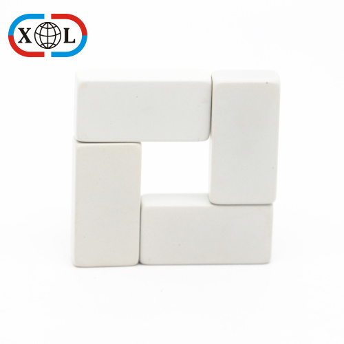 Custom Neodymium NdFeB Block Magnet White Epoxy Coating