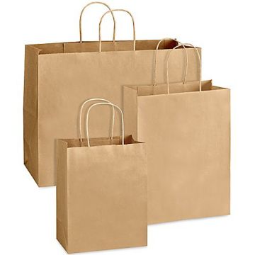 Colorful kraft shopping bags