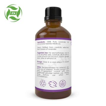 Etiqueta orgánica a granel de aceite esencial de lavanda búlgara orgánica
