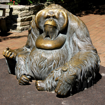 Outdoor Decoration Bronze Gorilla Sculpture