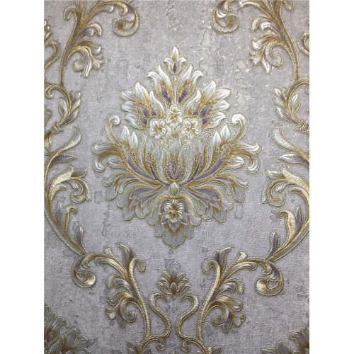 Damacus Flower PVC Wallpaper Thiết kế Giấy dán tường không thấm nước