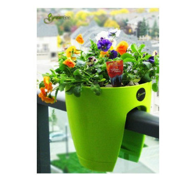 Urban Fence railing Bamboo fibre flowe pot collorful