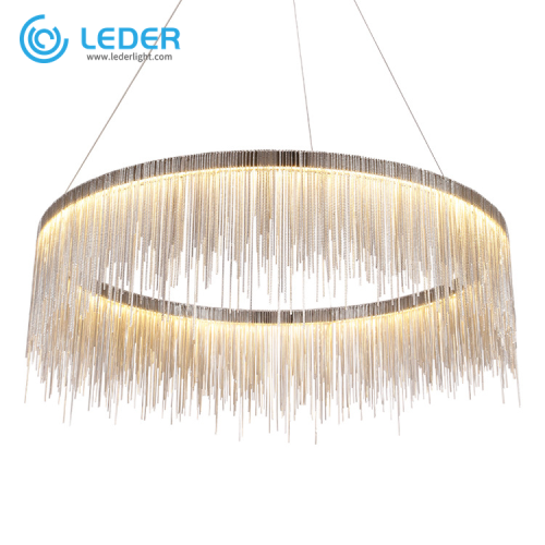 LEDER Beaded Glass Chandelier ආලෝකය