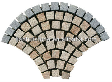 flamed Mesh backed granite paving stone