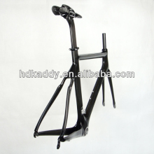 black and red painting carbon bike frameset