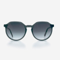 Oval and Architectural lines Acetate Women's Sunglasses