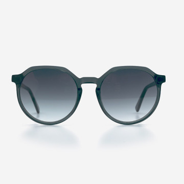 Ovale und architektonische Linien Acetat-Frauen-Sonnenbrillen