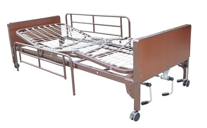 Fodable Frame Manual Hospital Bed with Three Functions