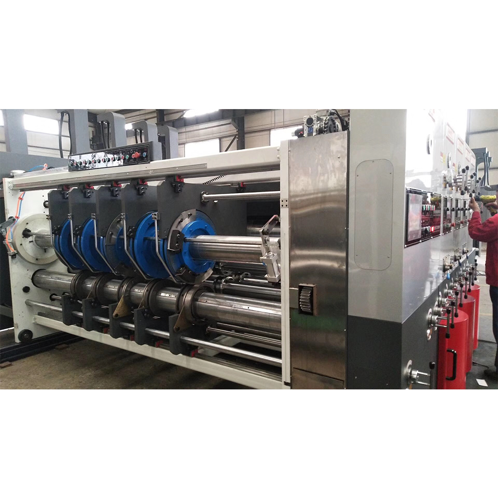 automatic carton  4 color printer slotter and die cutter machine with good quality