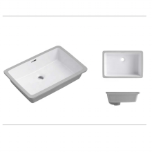 Modern Rectangle Ceramic Under Counter Bathroom Sink - No Hole 12L