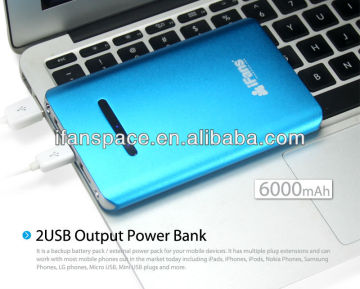 Super slim Power bank 6000mah slim for iPhone,samsung,htc