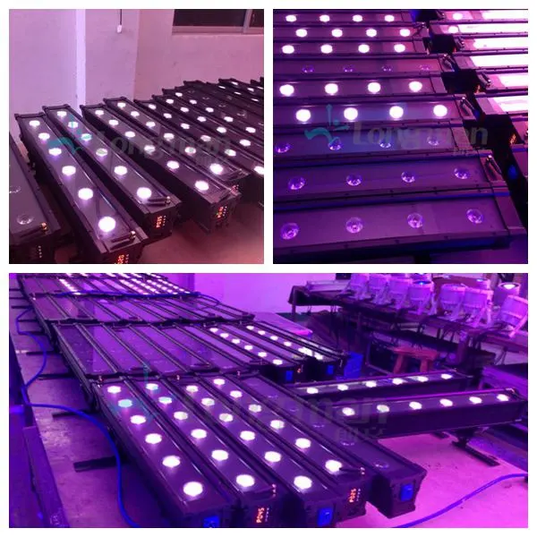 High Lumen 6X12W Rgbawuv LED Wall Wash Light for Stage