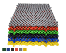 Interlocking Garage Floor Tiles - Rigid Modular Plastic Mats for Car Workshops