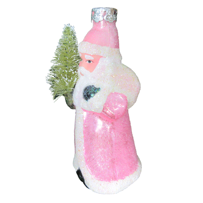 Manufacturers promotional Hand blown craft Christmas glass Santa Claus ornament hanging Holiday decorations Party Supplies