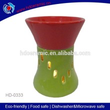 newest vase shape red ceramic tea light oil burner,essence oil burner.fragrance oil burner