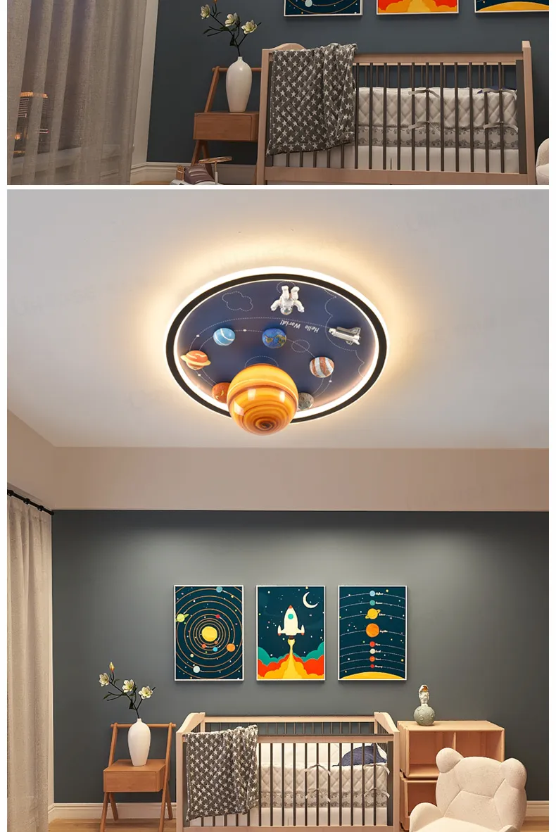 Creative Astronaut LED Ceiling Lamp for Kids′ Spaces