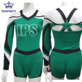 Emerald Girld Off-Shoulder Cheer Uniforms