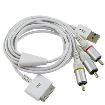 1.8m AV Cable for Iphone Ipad Ipod