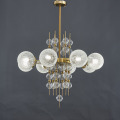 Ceiling Pendant Hanging Lamp Metal Restaurant Modern Crystal