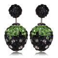 Boucle d’oreille de Gem tchèque boucle d’oreille Double taille Shamballa Anti allergie