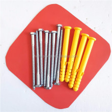 Nylon Frame Fixing Anchors M8X100mm Plastic Expansion Plug with Metal Screws