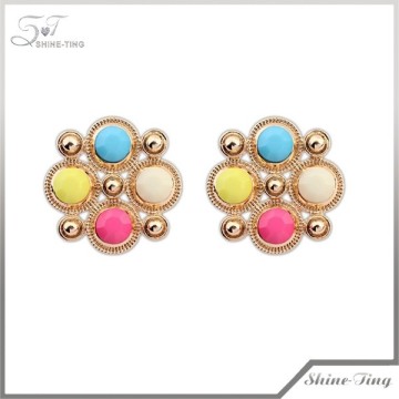 Occident style sweet candy color fashion costume earrings