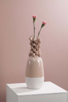 Handmade smooth ceramic vase