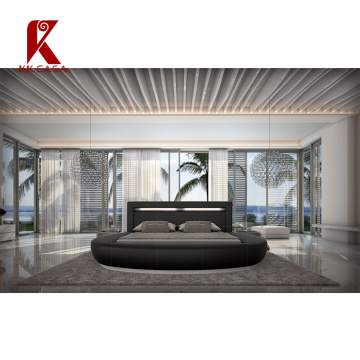 Modern Leather Round Queen Size Bed