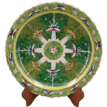 Jingdezhen Hand-Painted Bok Choy Pattern Large Ceramic Plate