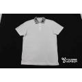 Polo homme en jersey uni avec col jacquard