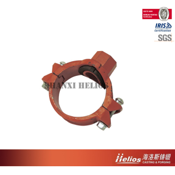Ductile cast iron coupling and grooved fitting
