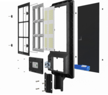 120W all in one solar street light housing