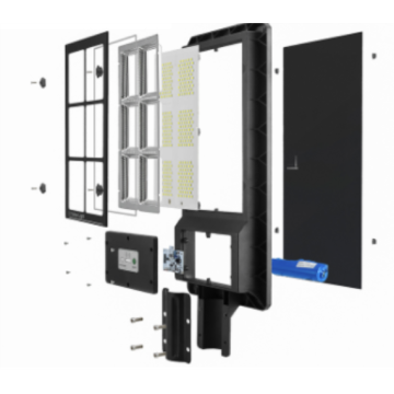 120W hepsi bir arada güneş sokak lambası muhafazası